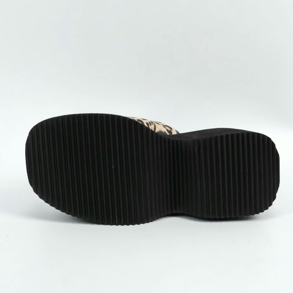 Leopard Print Wedge Sandal Trendy Platform Sandal - Picture 5 of 5